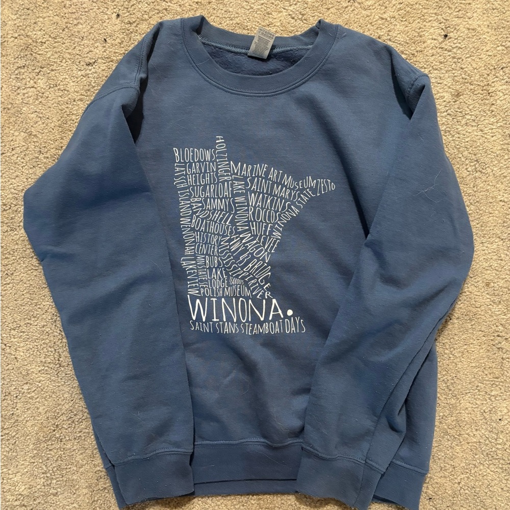 Winona Blue Graphic Sweatshirt